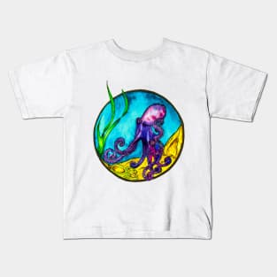 Octopus the Thinker Kids T-Shirt